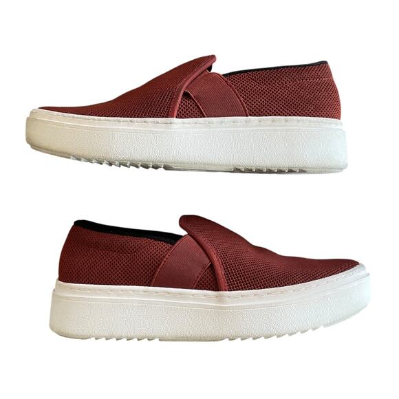 EILEEN FISHER Pep Women's Size 6.5 Serrano Red Comfort Slip-On Platform Sneakers - Picture 3 of 8